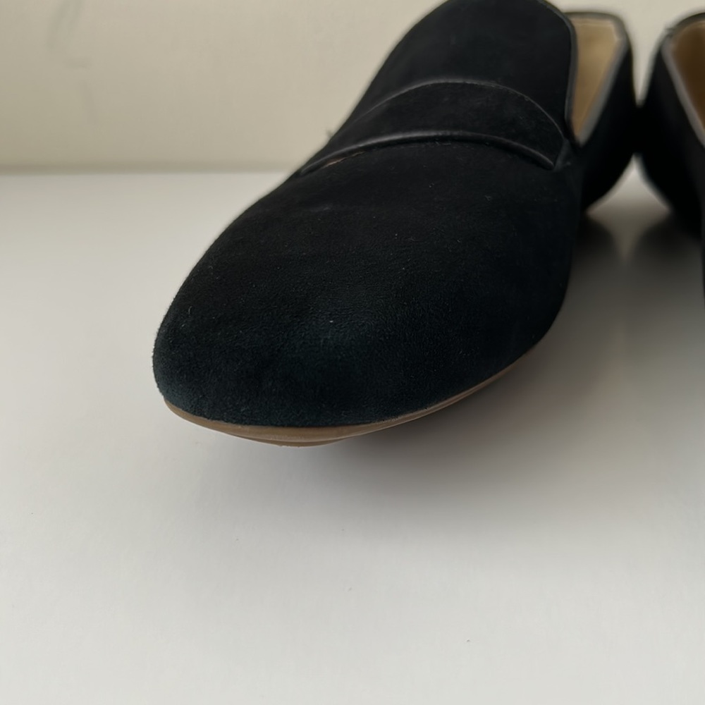J. Crew Georgie Suede Penny Loafer Shoes Black 7 - Picture 6 of 13